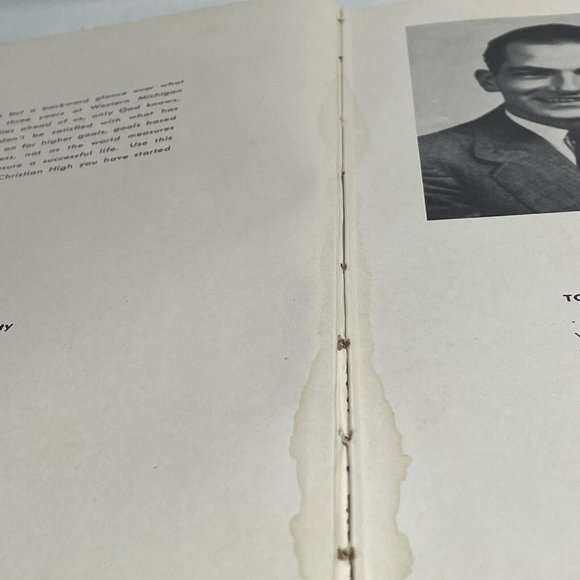 1952 Western Michigan Christian High School Yearbook Inscribed Good Luck Wishes - Picture 6 of 14